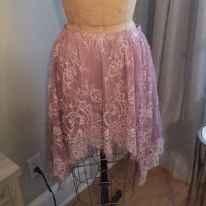Light purple lace skirt
